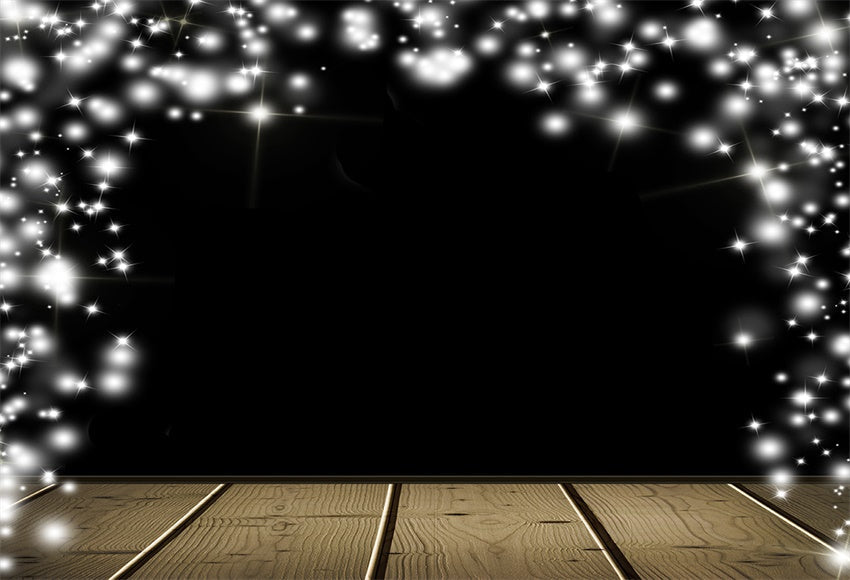 Toile de fond de photographie de flocon de neige plancher en bois fond de Noël