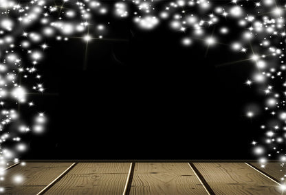 Toile de fond de photographie de flocon de neige plancher en bois fond de Noël