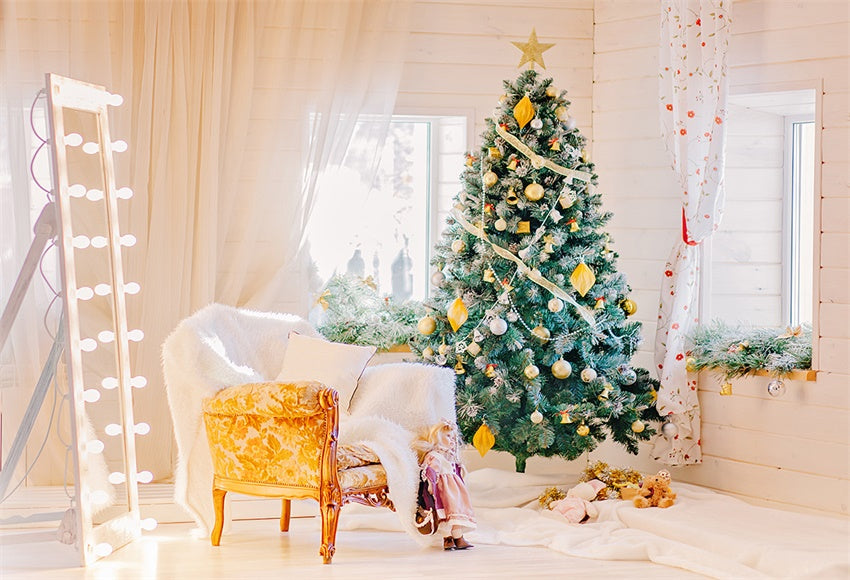 Toile de fond de décors de photo de Noël en bois pour le studio