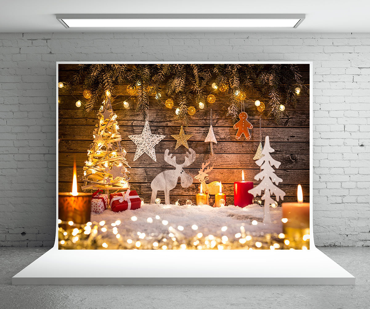 Toile de fond de Noël pour la photographie fond d'étoile lumineuse