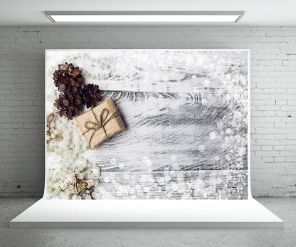 Toile de fond de Noël blanc pour la photographie fond de neige