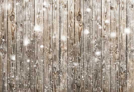 Toile de fond de photographie de planche de bois gris flocon de neige pour Noël