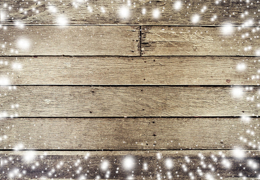 Toile de fond de photo de mur en bois de flocon de neige pour Noël