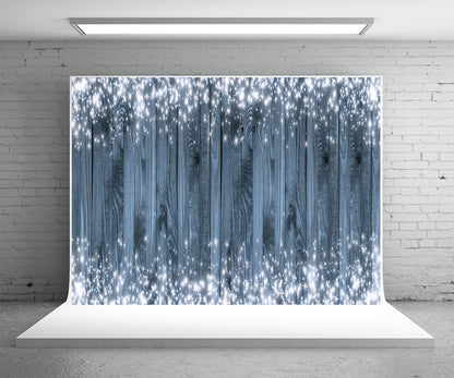 Toile de fond de flocon de neige mur en bois photographie fond de Noël