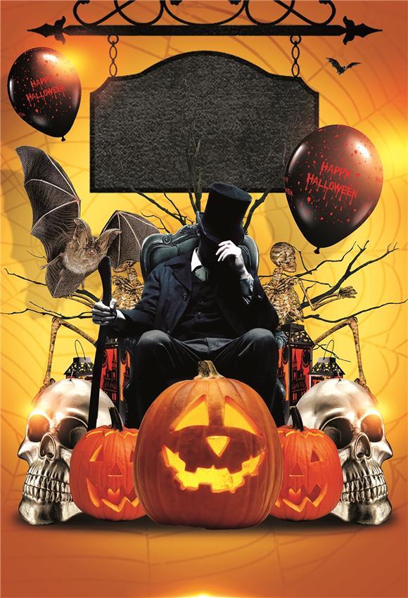 Toile de fond de citrouille Halloween pour la photographie