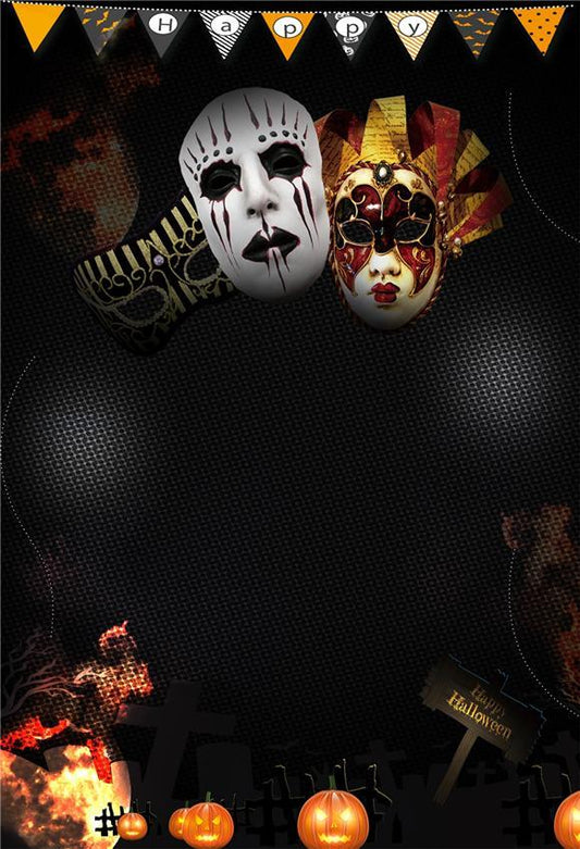 Toile de fond de joyeux Halloween bal masqué pour la fête