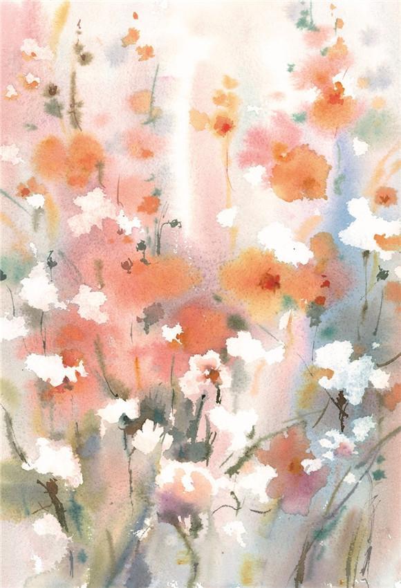 Toile de fond décors de photographie de fleurs abstraite pour la mariage