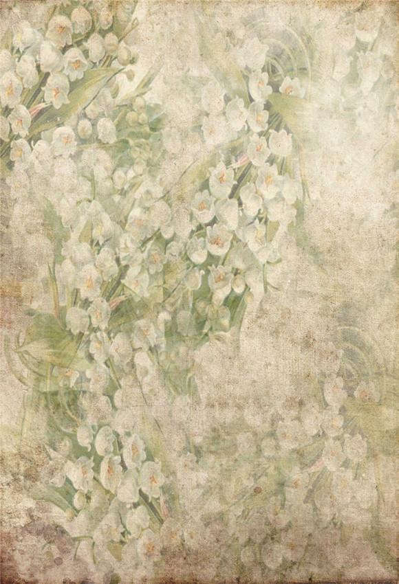 Toile de fond de photographie de fleurs blanches pour portrait