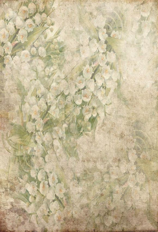 Toile de fond de photographie de fleurs blanches pour portrait