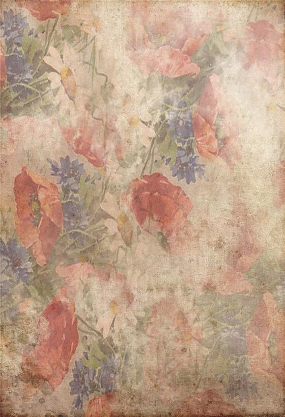 Toile de fond décors abstraite floraux rouges