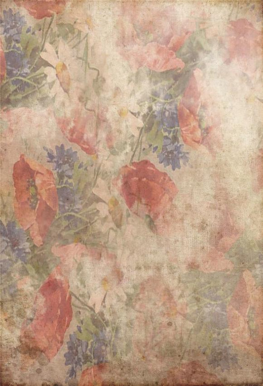 Toile de fond décors abstraite floraux rouges
