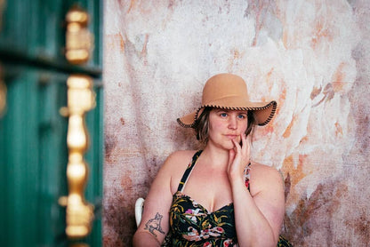 Toile de fond de portrait floral de palais rétro pour la photographie