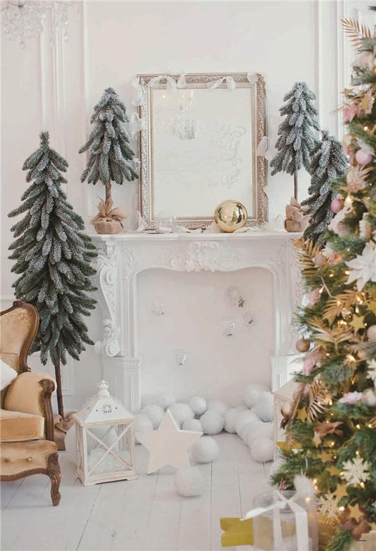 Toile de fond décors de photographie de Noël fond de plancher de bois