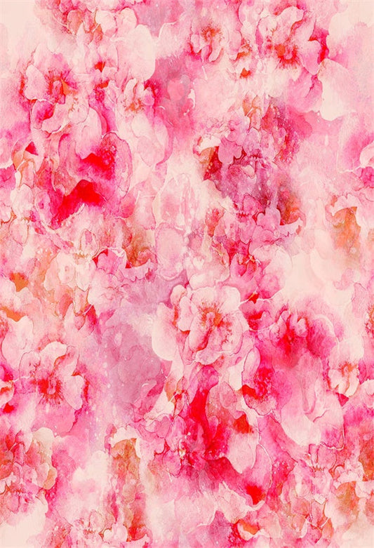 Toile de fond décors de photographie de fleurs roses pour bébé
