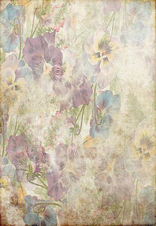 Toile de fond de fleurs florales jaunes bleu lavande vintage pour la photographie