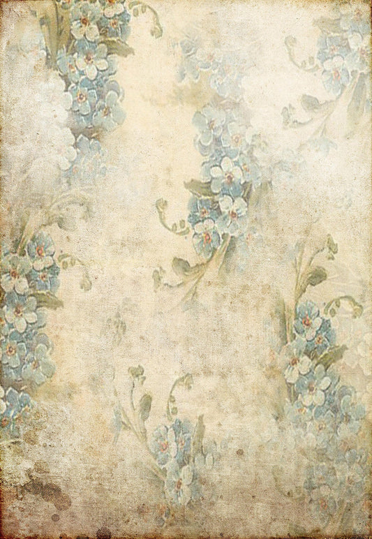 Toile de fond de fleurs florales bleues vintage pour la photographie