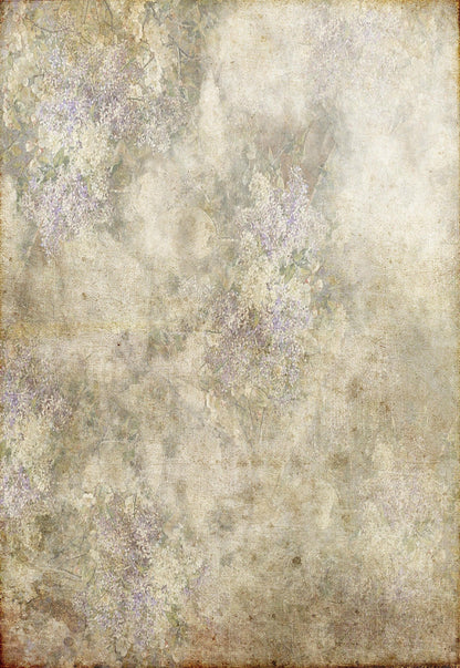 Toile de fond de portrait rétro vintage floral lavande pour enfants