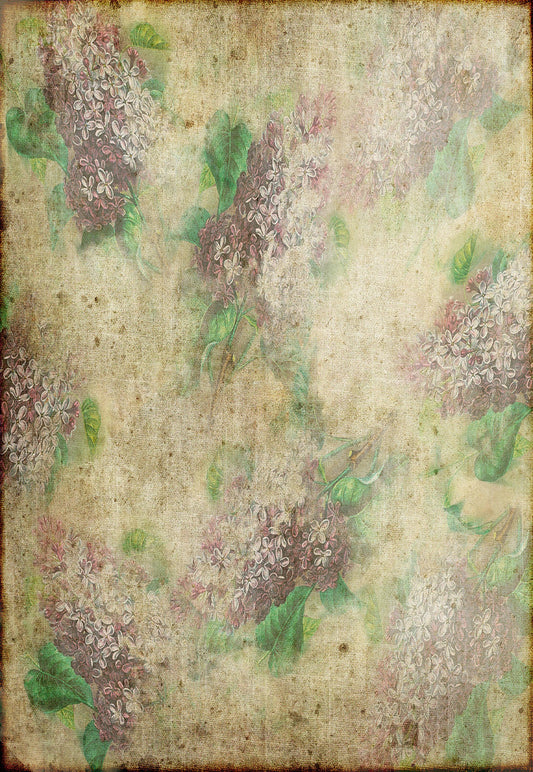 Toile de fond de cabine photo de fleurs vintage lavande pour le studio