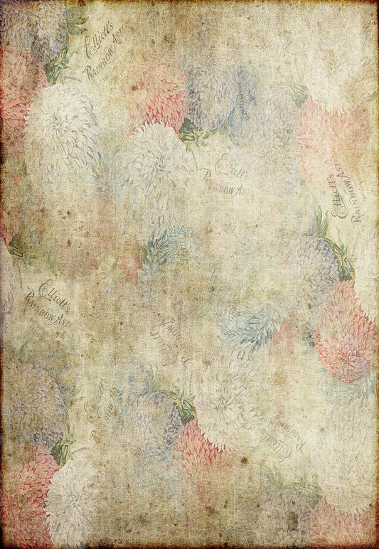 Toile de fond de fleurs colorées de portrait floral vintage pour la mariage