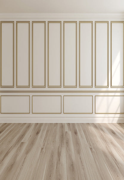 Toile de fond de mur beige plancher de bois photo décors pour la mariage