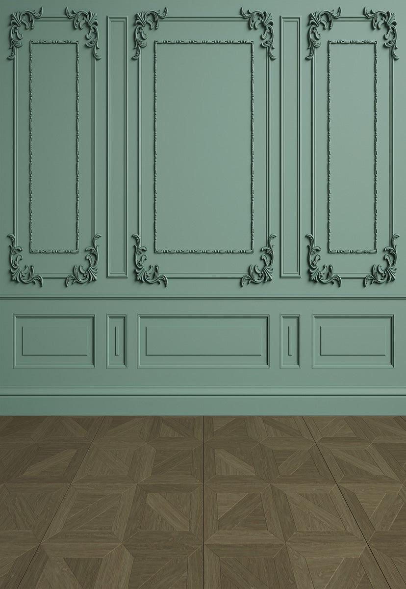 Toile de fond de mur végétalisé de mariage avec fond de photographie de plancher en bois