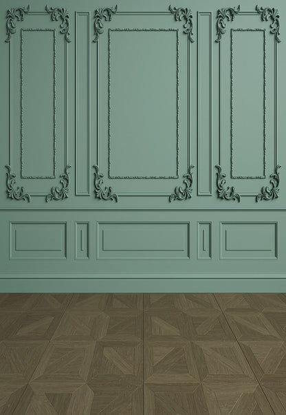 Toile de fond de mur végétalisé de mariage avec fond de photographie de plancher en bois