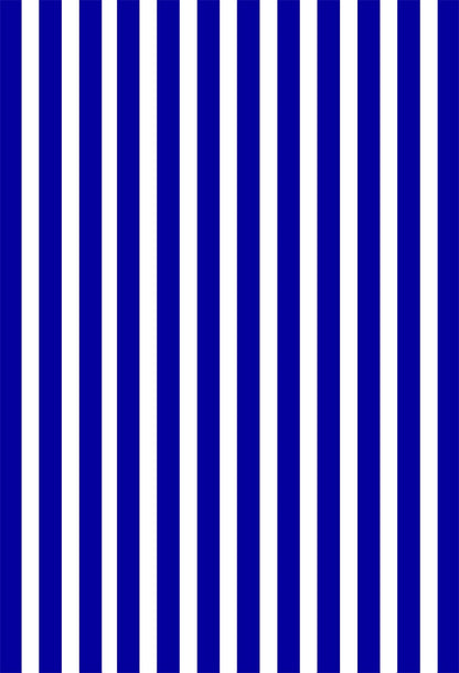 Blue and White Stripes Party Table Banner Photography Backdrop