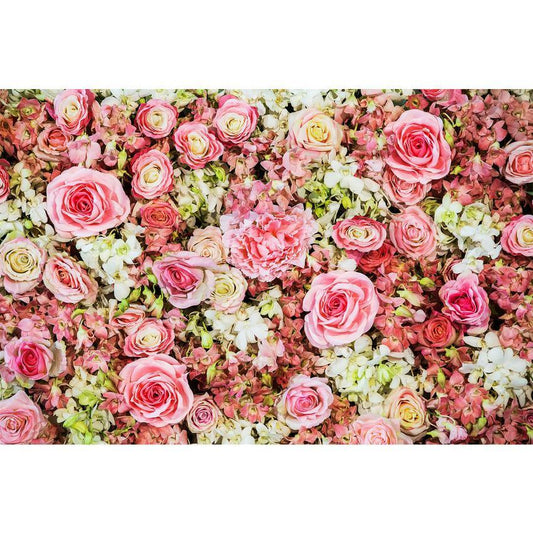 Toile de fond de fleurs flamboyantes colorées imprimées de fleurs pour la photographie