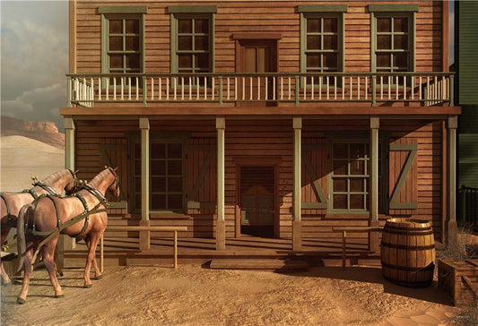 Toile de fond décors de photographie rustiques en bois de saloon