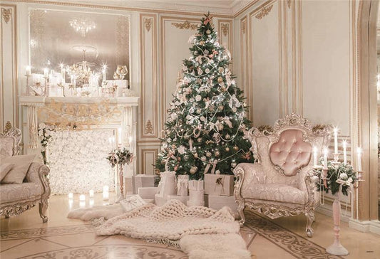 Toile de fond de photographie de Noël luxueuse pour la photo