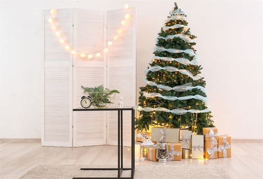 Toile de fond d'arbre de lumière de Noël pour le studio photo