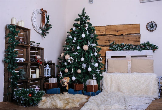 Toile de fond décor de Noël photo pour le studio