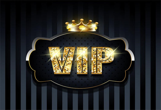 Toile de fond décors de photographie VIP or rayures noires et grises