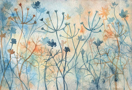 Toile de fond décors de fleurs de branches abstraite