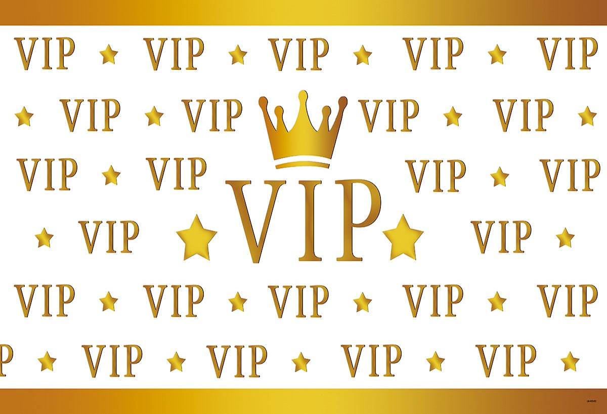 Toile de fond décors de photographie d'événement VIP en or blanc