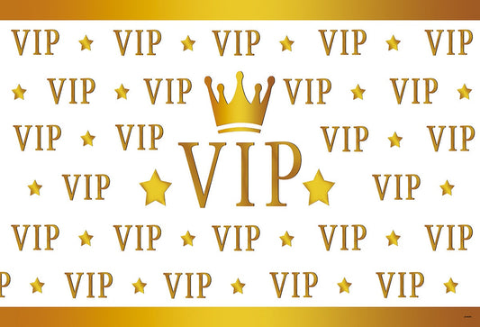 Toile de fond décors de photographie d'événement VIP en or blanc