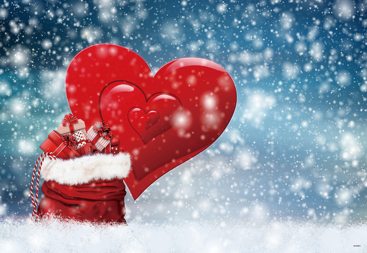 Toile de fond décors de sacs-cadeaux de Noël flocon de neige