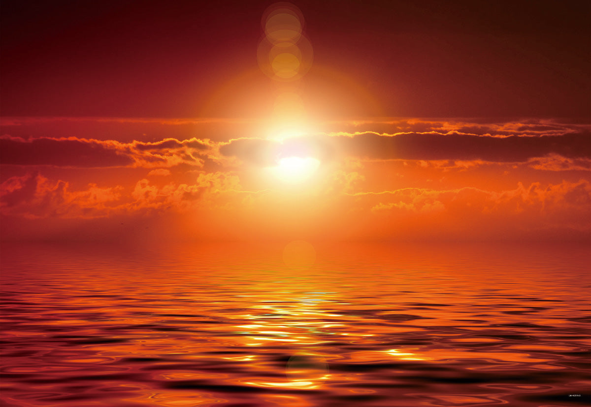 Toile de fond de photo de nuage de mer de coucher du soleil