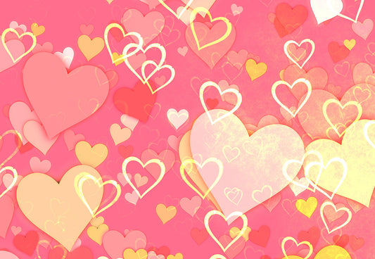 Toile de fond de coeur colorés roses de la Saint-Valentin pour les photos
