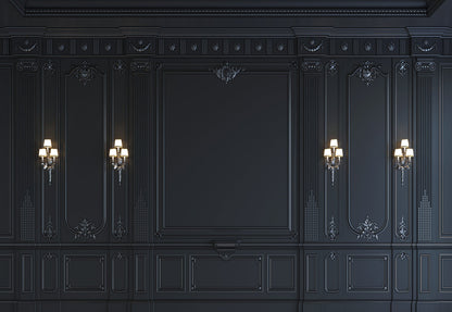 Toile de fond décors de photographie de texture de lumière de mur bleu marine foncé pour le mariage