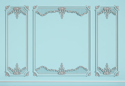 Toile de fond de mur d'art bleu clair pour la mariage