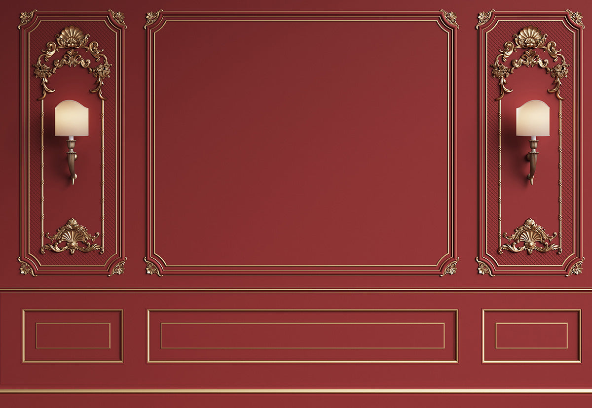 Toile de fond de photomaton de texture d'art de mur rouge pour la session de mariage