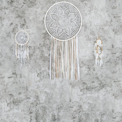 Toile de fond décors de photographie de bohême de mur gris de printemps