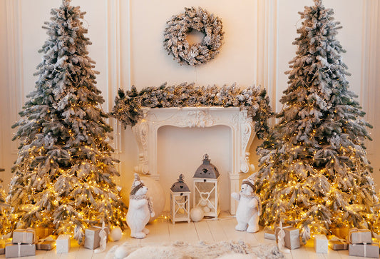 Toile de fond de guirlande de plancher en bois joyeux Noël