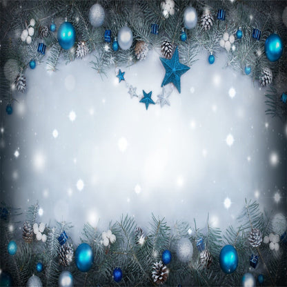 Blue Star Christmas Gift Photo Backdrops