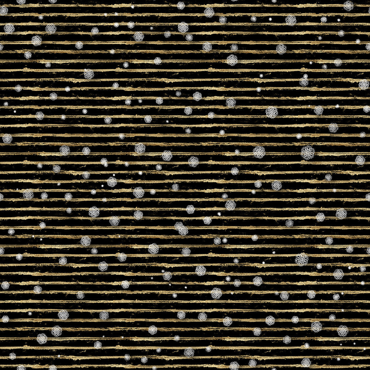 Gold and Black Stripes with Snowflake Backdrops for Party
