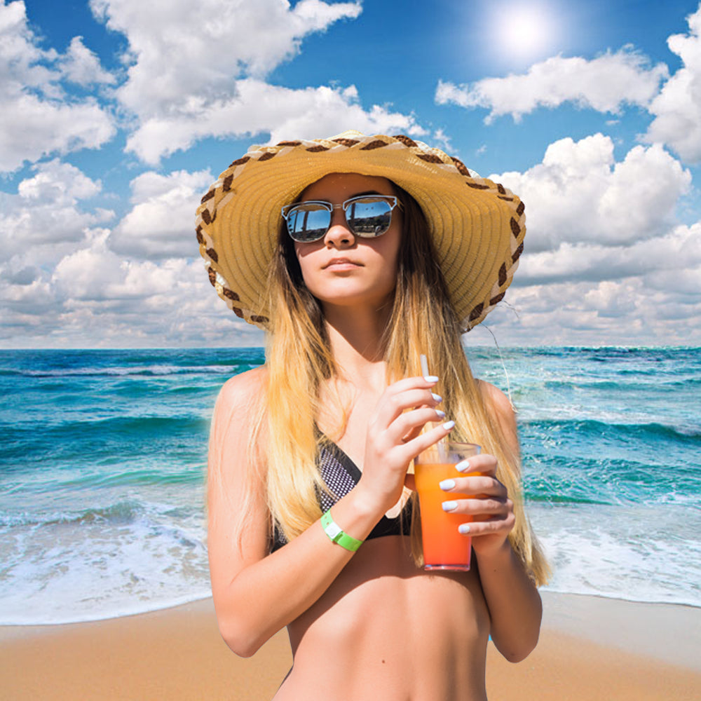 Toile de fond de mer plage numérique océan fond ciel nuages pour la photographie S-576