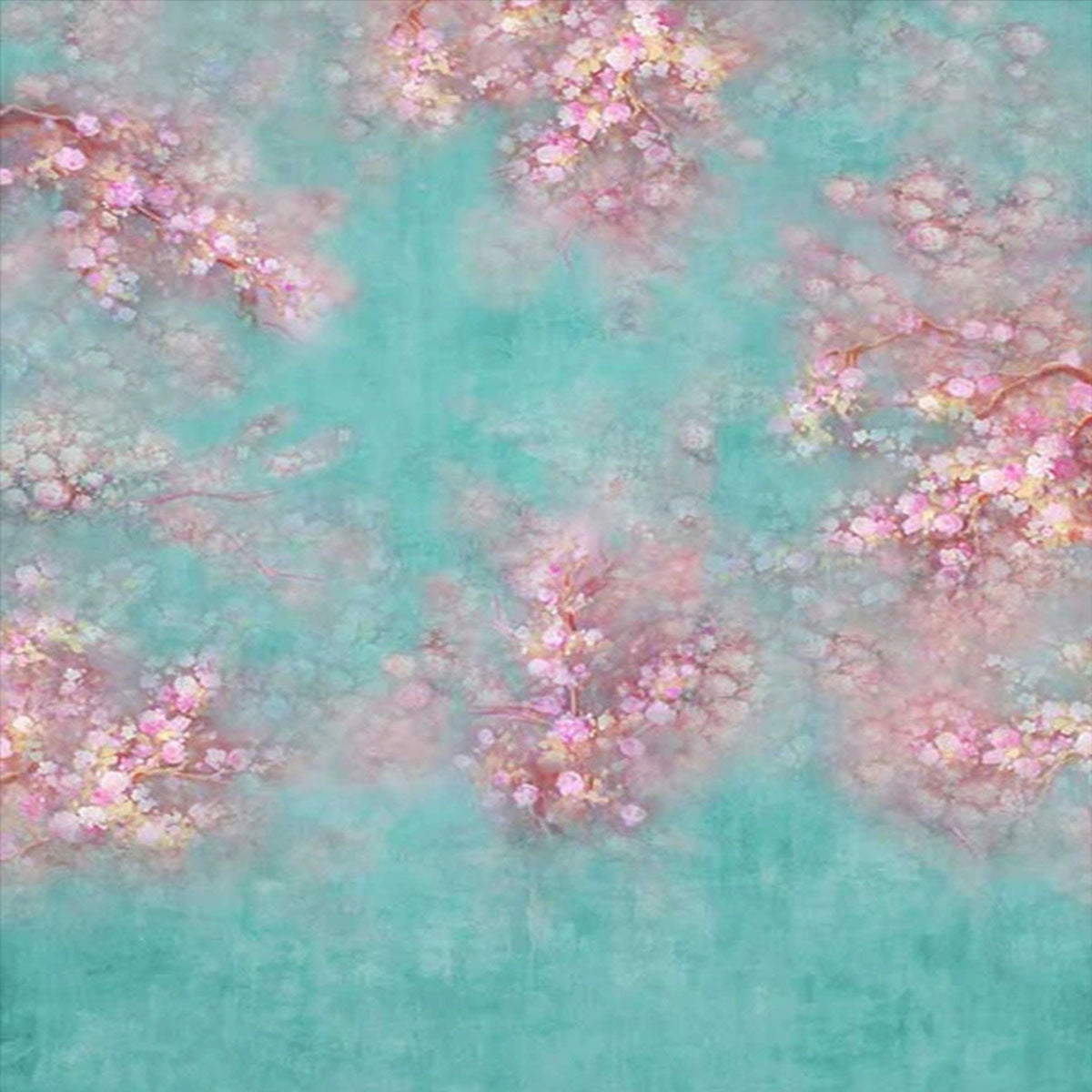 Toile de fond décors de photographie de portrait floral rose menthe pour la photo