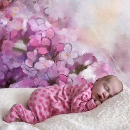 Toile de fond d'aquarelle abstraite peinture rose abricot fleur doux coloré photo SBH0027