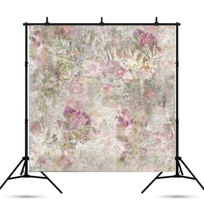 Toile de fond de peinture à l'aquarelle de photographie de feuilles et de fleurs SBH0029